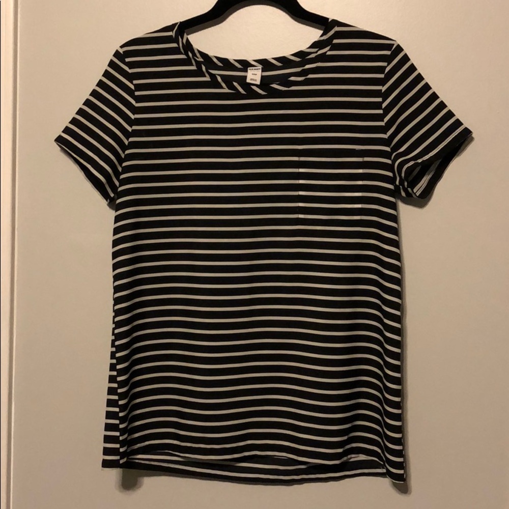Old navy silky stripe pocket tee